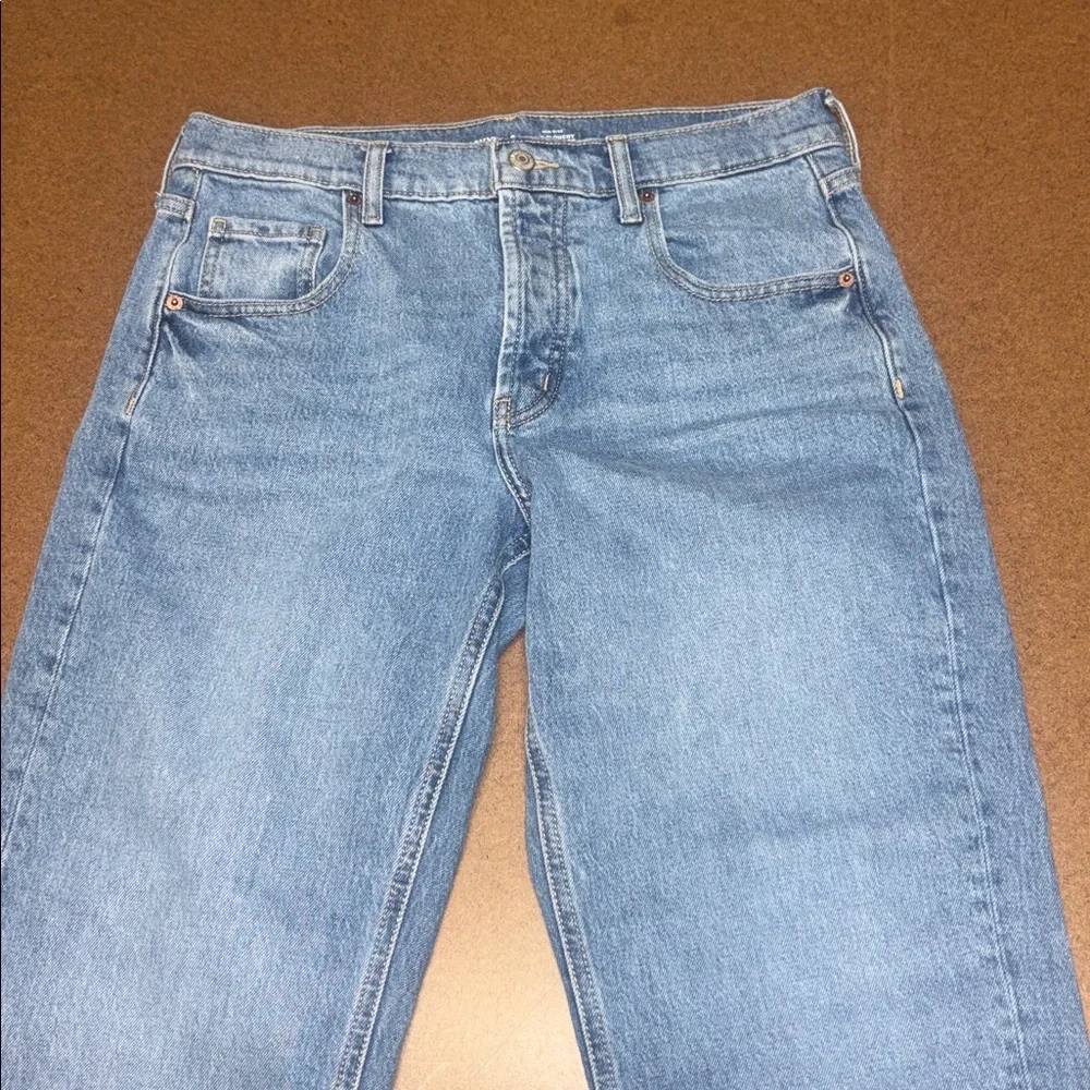 Old Navy Mid-Rise The Slouchy Straight Leg Button Fly Jeans 31x29